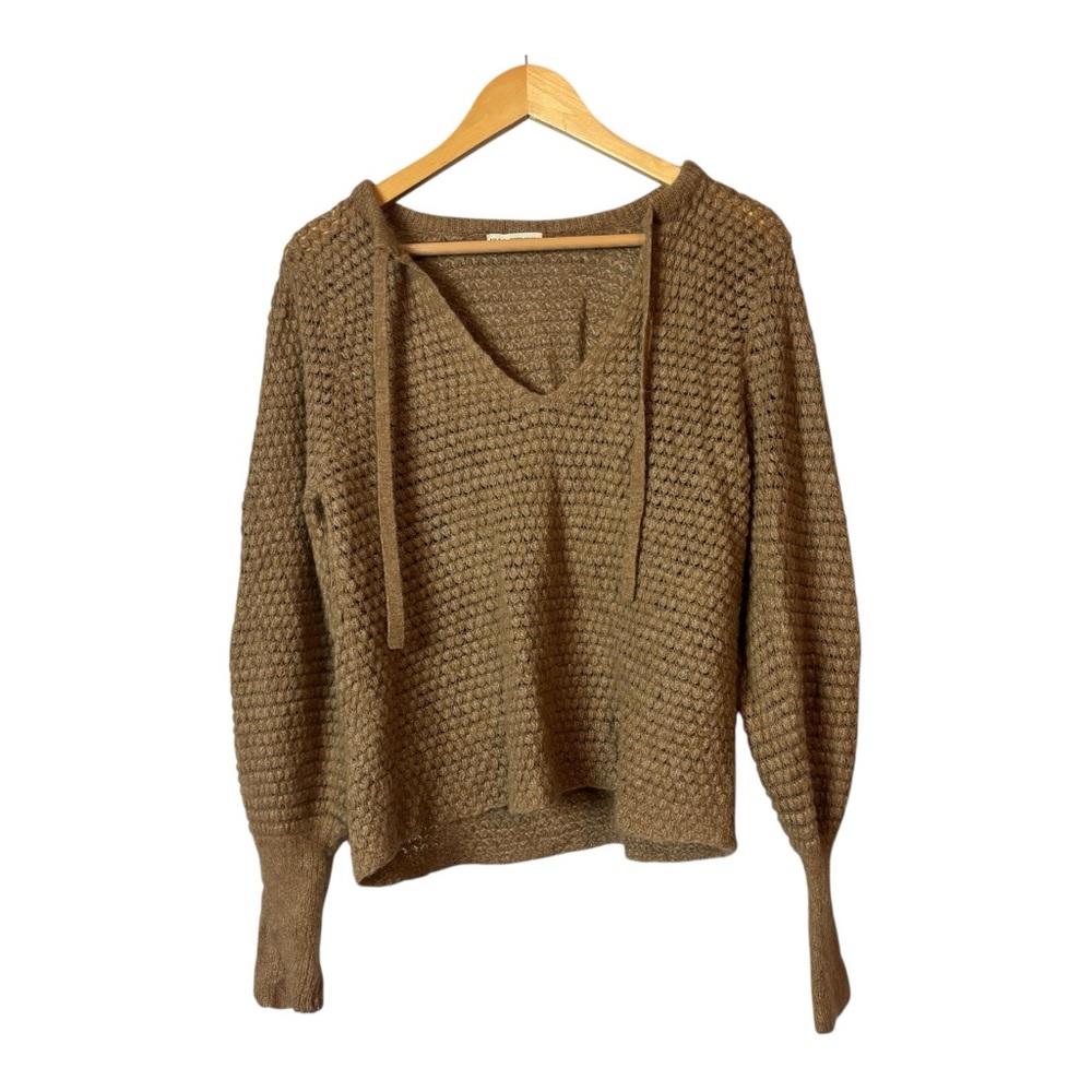 Ulla Johnson Lara Alpaca Wool blend Sweater pullover tie neck women’s size XL - Picture 6 of 11